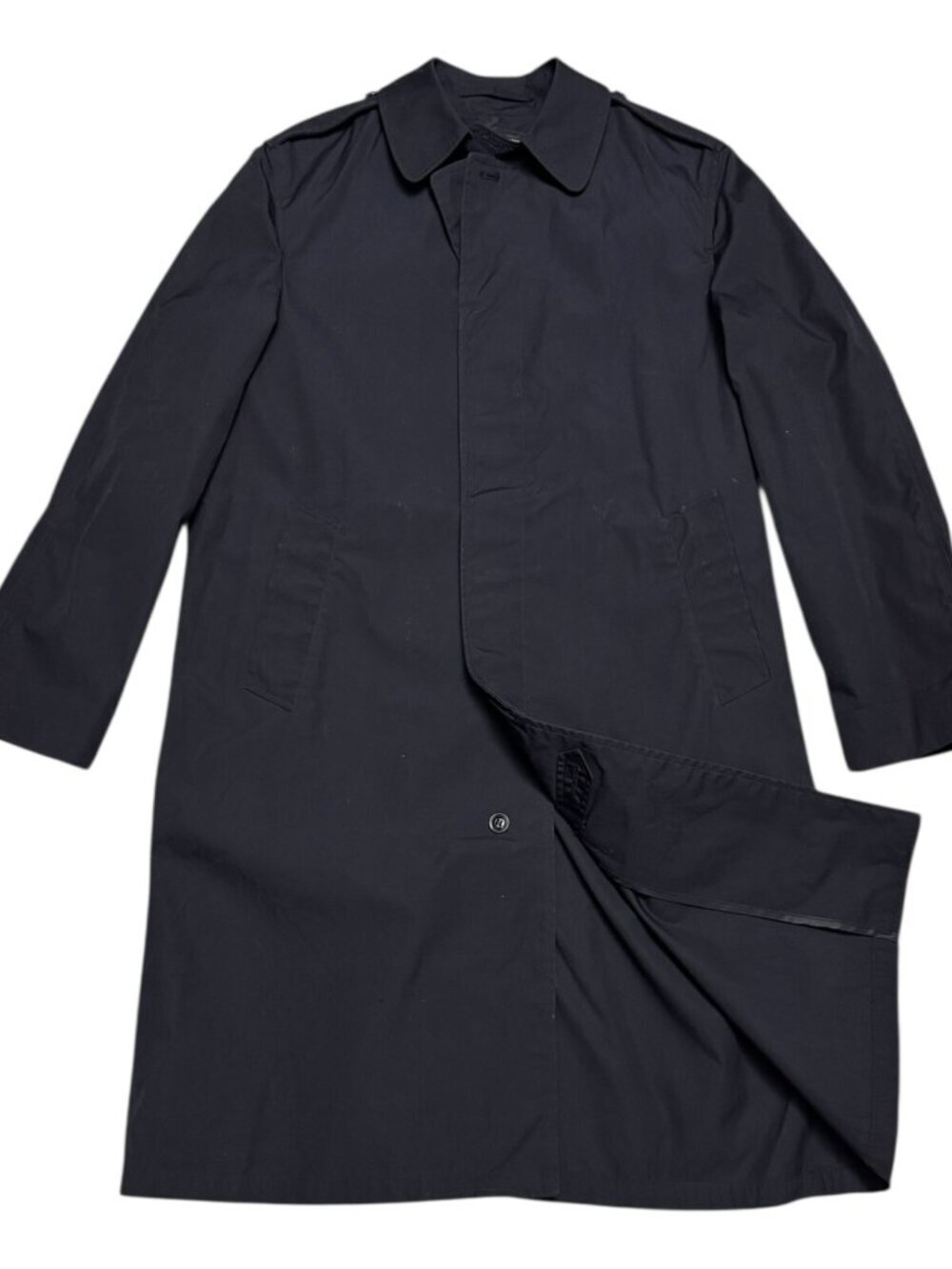 US NAVY DCSP Coat Army Waterproof Business Casual Black Trench Jacket Mens 40L